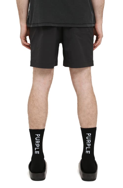 Purple Brand All Around Water Repellent Performance Shorts In Black