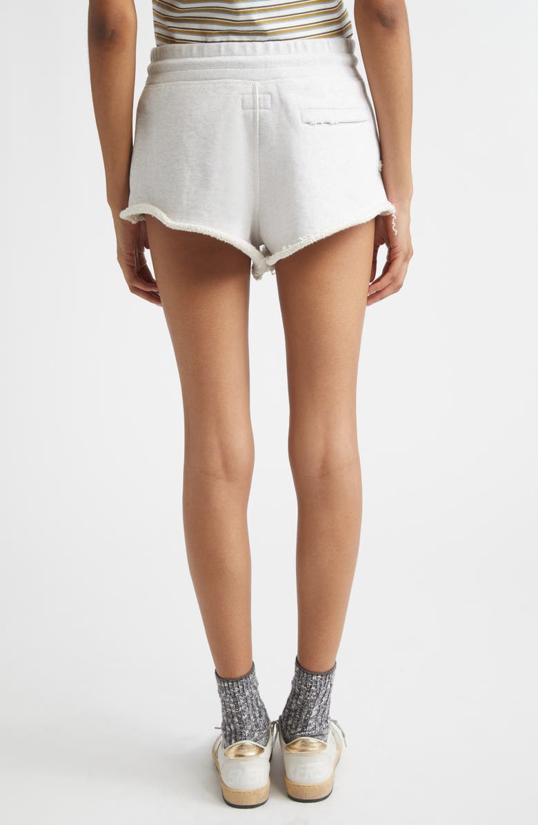 Golden Goose Distressed Cotton Sweat Shorts, Alternate, color, Vintage Gray Melange