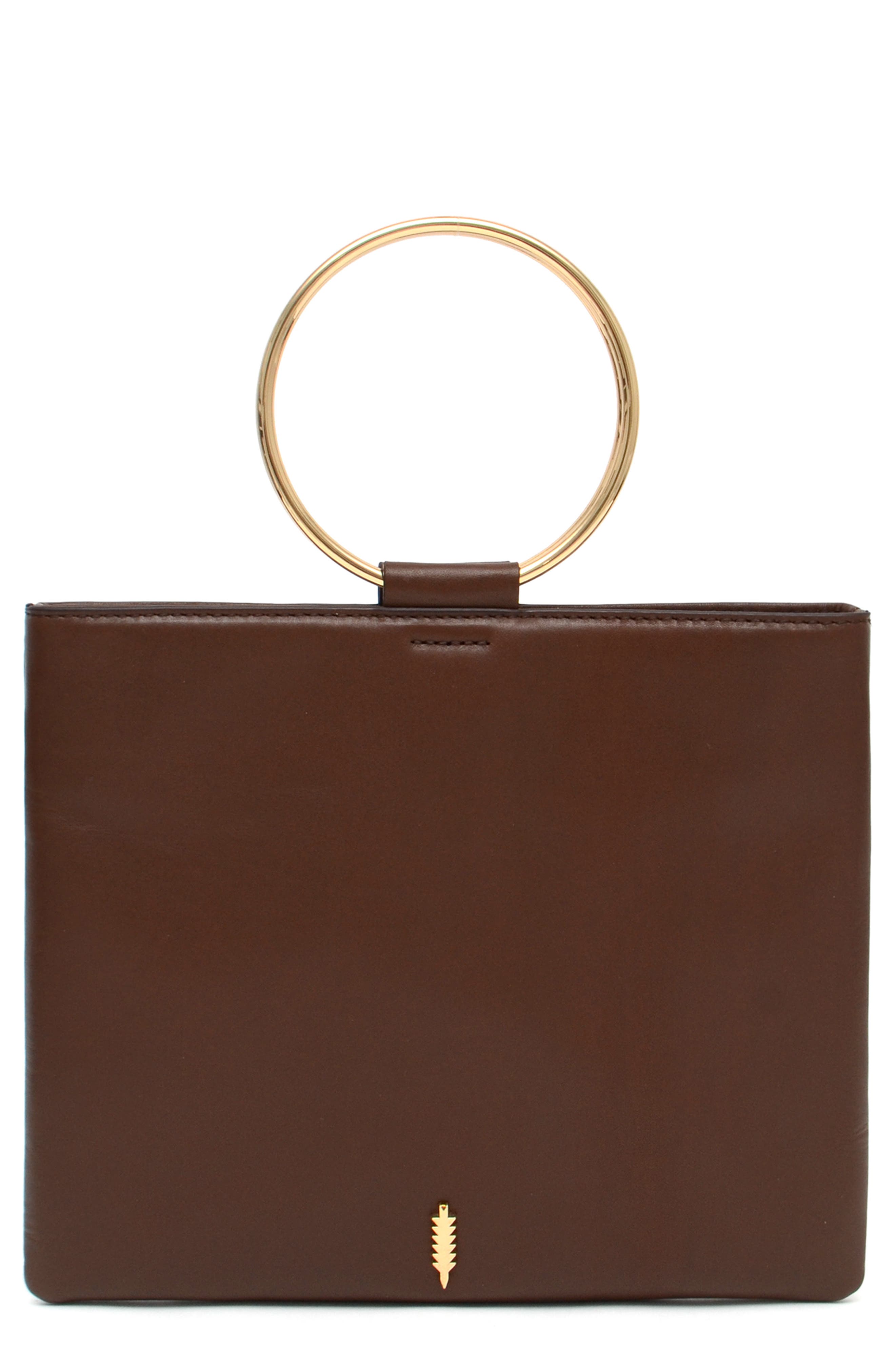 Thacker Le Pouch Leather Clutch, Main, color, 