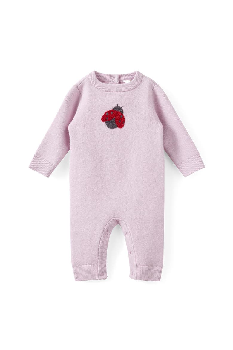 Organic Knit Long Sleeve All In One, Main, color, Thistle Lady Bugs