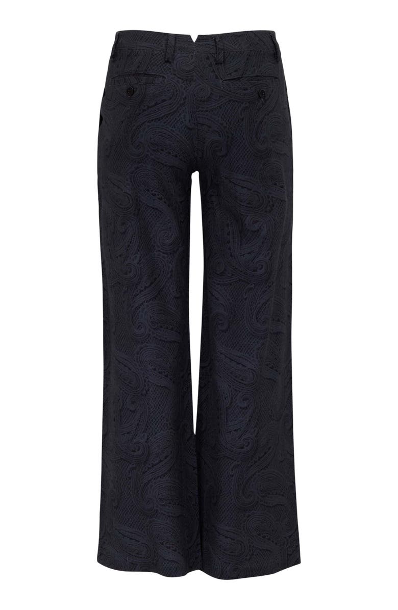 Lords of Harlech Crochet Paisley Womens Wool Wide-leg Pant, Alternate, color, Crochet Paisley Caviar