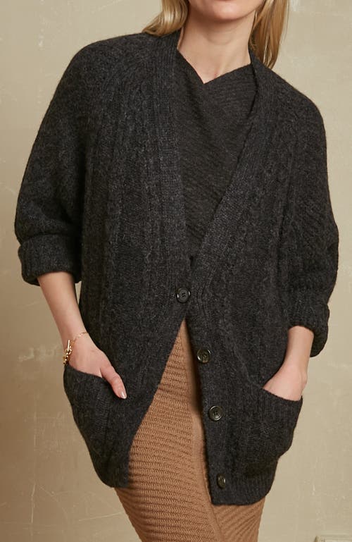 Oyun Sophia Cardigan In Caviar
