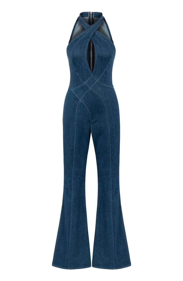 Jendue US Sosa Maxi Denim Jumpsuit, Alternate, color, 