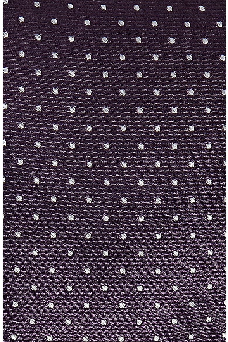 Dot Silk Tie, Alternate, color, EGGPLANT