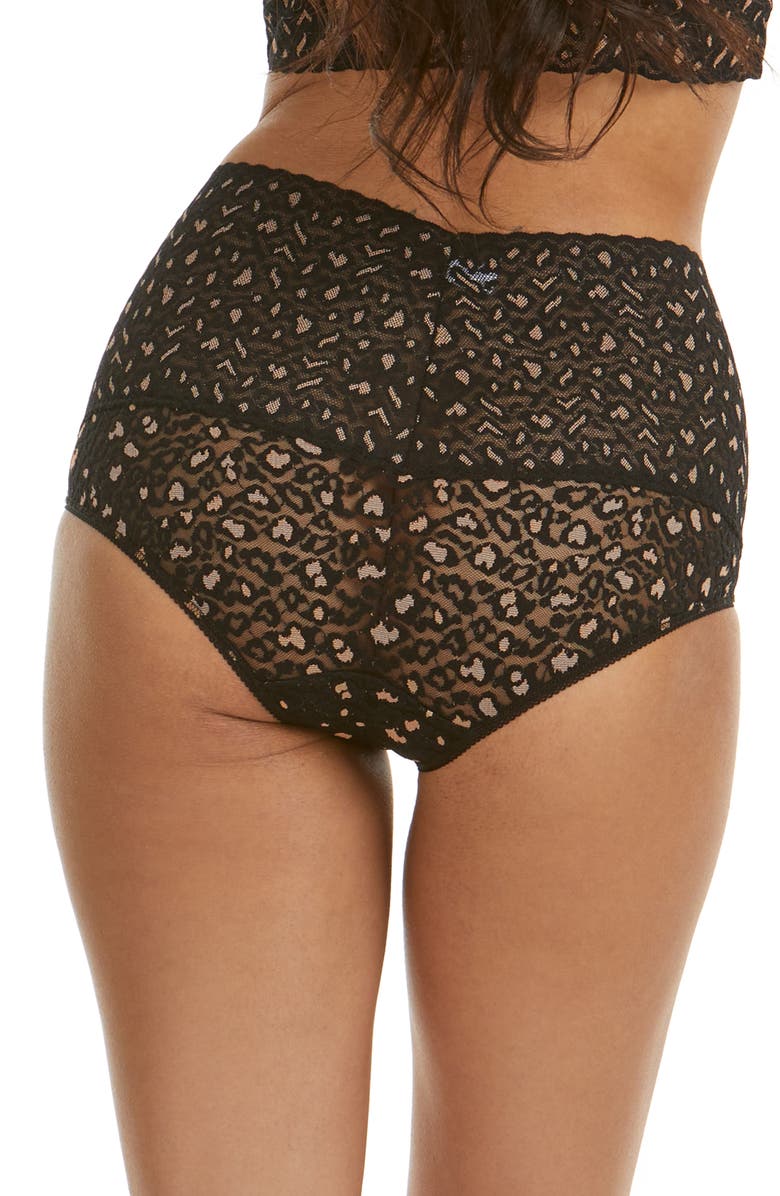 Hanky Panky X-Dye Leopard Print Retro Lace Vikini, Alternate, color, 