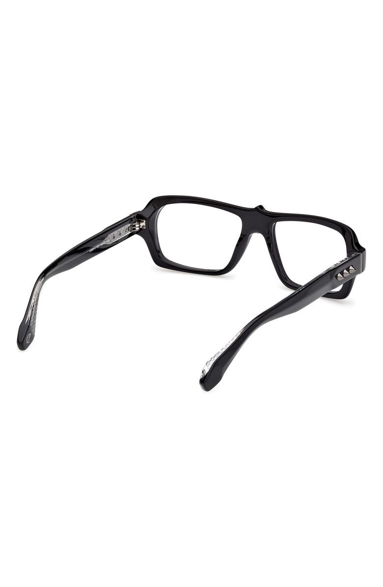 Christian Louboutin 55mm Rectangular Optical Glasses, Alternate, color, 