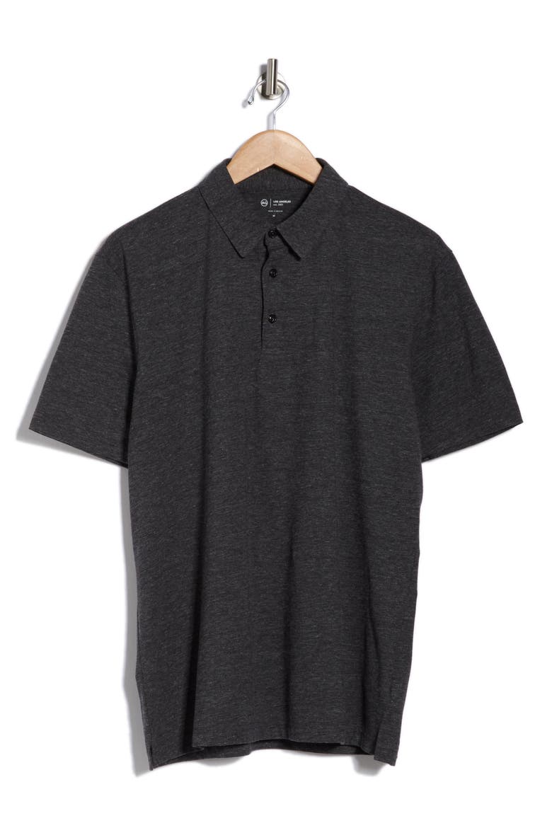 Bryce Stretch Cotton Polo, Alternate, color, HEATHER CHARCOAL