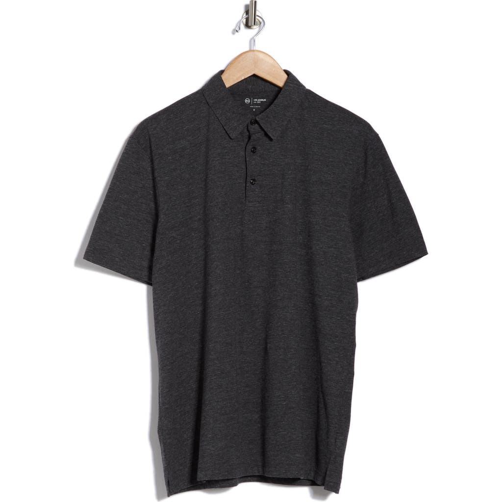 Ag Bryce Stretch Cotton Polo In Gray