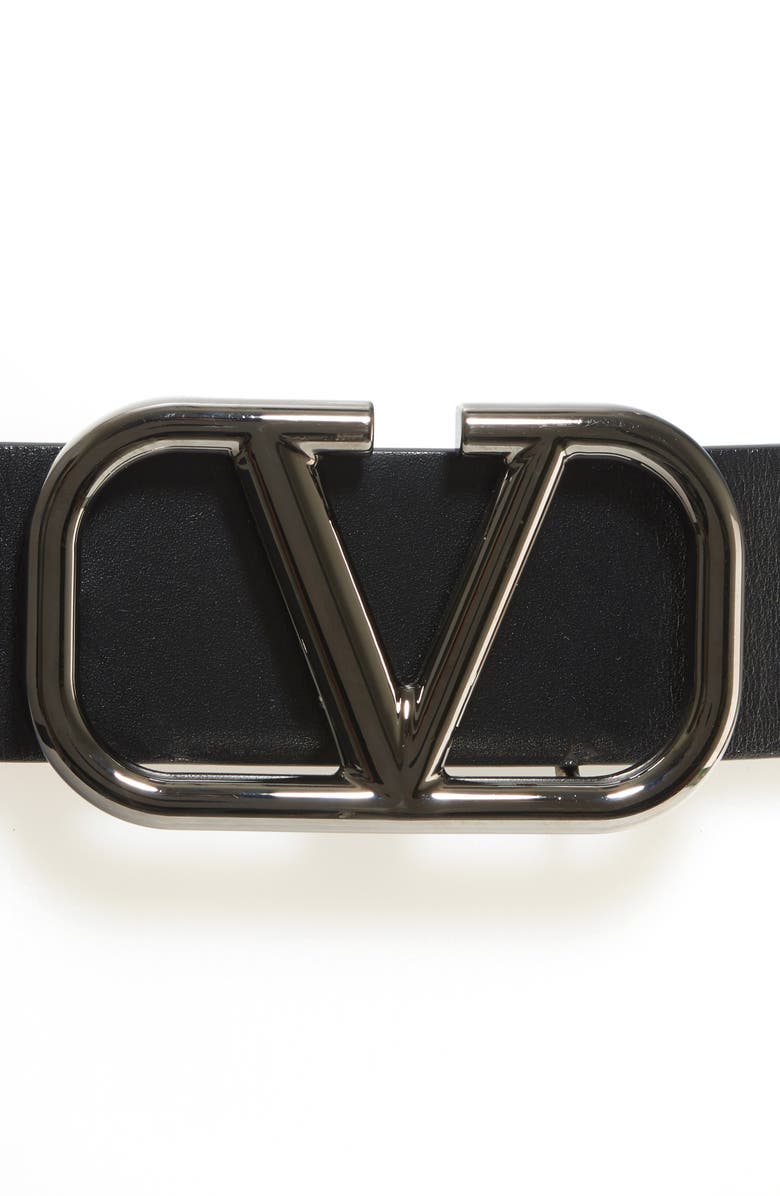 Valentino Garavani Valentino VLOGO Buckle Leather Belt, Alternate, color, 