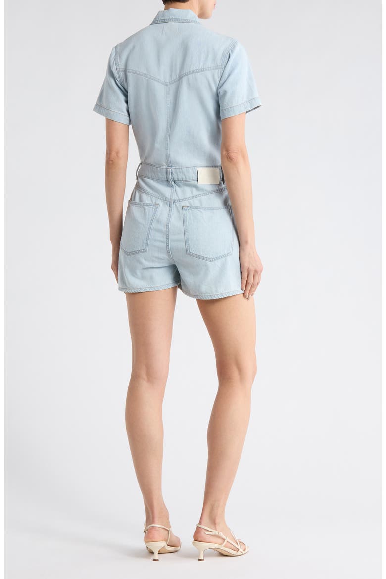 Montauk Denim Romper, Alternate, color, POOLSIDE