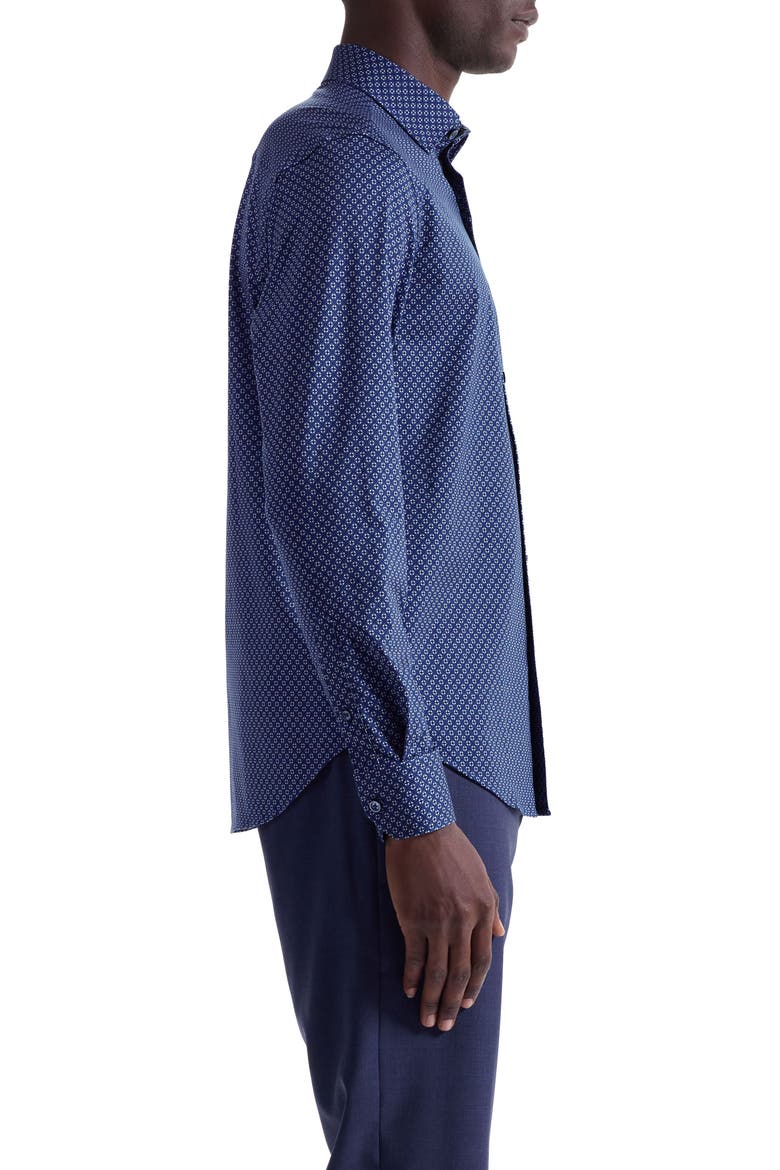 Jules OoohCotton® Geo Print Button-Down Shirt, Alternate, color, NAVY