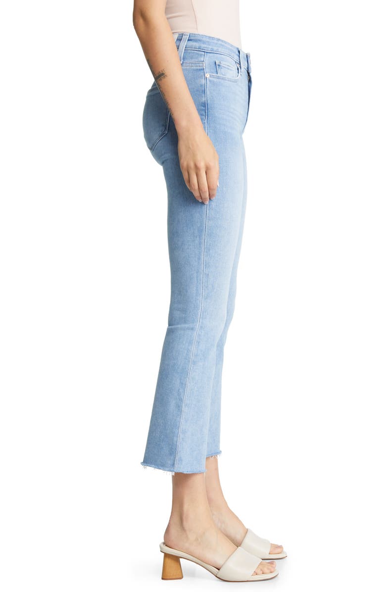 PAIGE Colette High Waist Raw Hem Crop Flare Jeans, Alternate, color, 