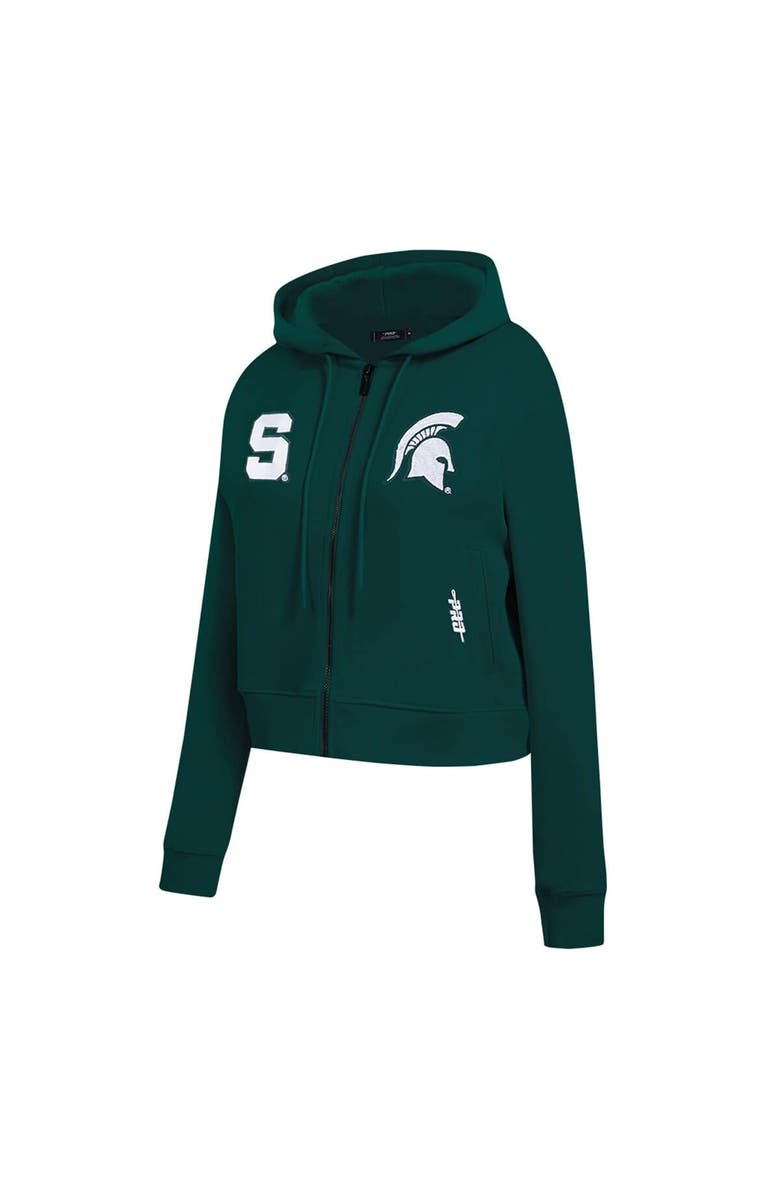 PRO STANDARD Women's Pro Standard Green Michigan State Spartans Game Day Sequin Full-Zip Hooded Jacket, Alternate, color, 