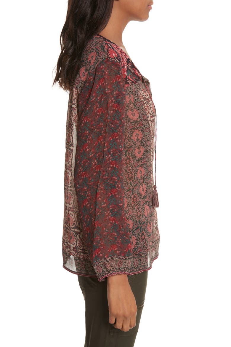 Katja Silk Blouse, Alternate, color, CAVIAR