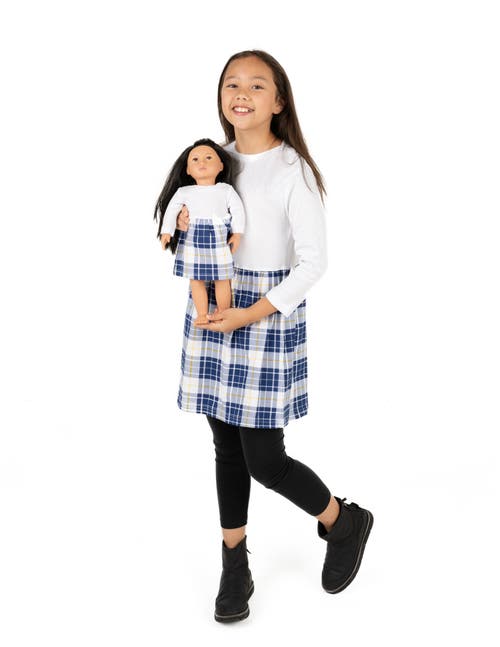Leveret Girls Skirt Dress With Matching Doll Dress, 100% Cotton In White