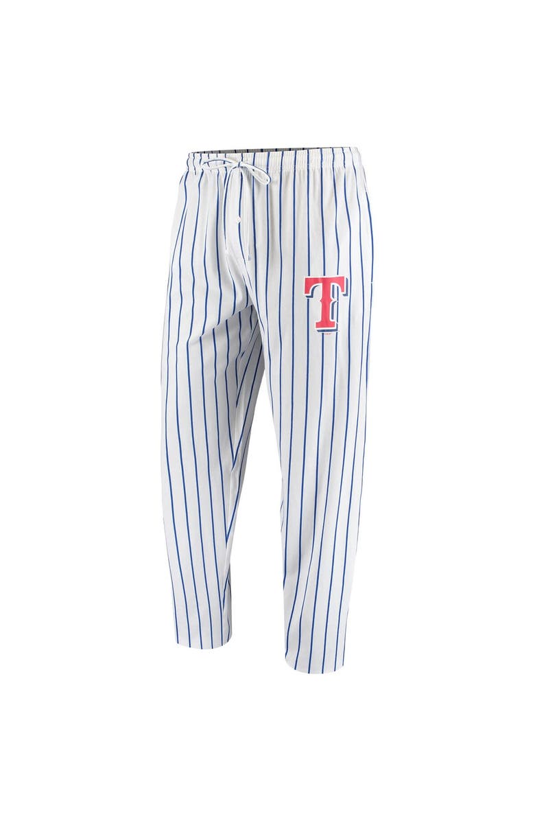 CONCEPTS SPORT Men's Concepts Sport White Texas Rangers Vigor Pinstripe Pants, Alternate, color,