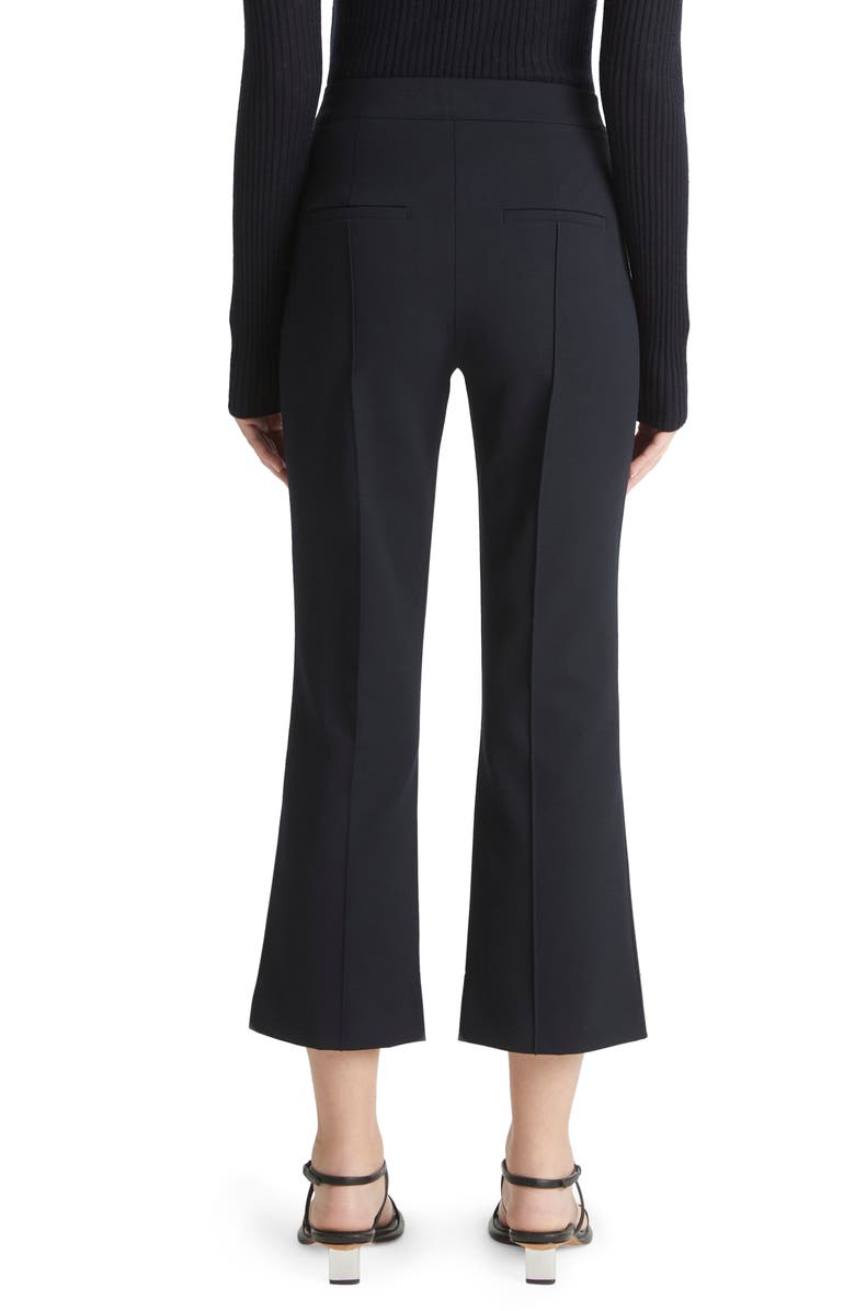 Vince Pintuck Crop Flare Cotton Blend Pants, Alternate, color, Coastal