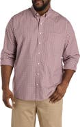 Oak Hill by DXL Big & Tall  Small Plaid Sport Shirt