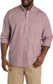 Oak Hill by DXL Big & Tall  Small Plaid Sport Shirt