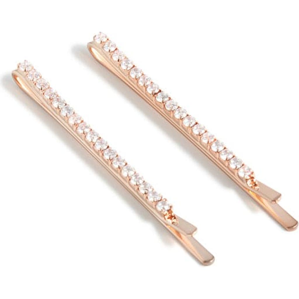 Shop Nume Sparkle Hair Pin Set Of 2- Rose Gold