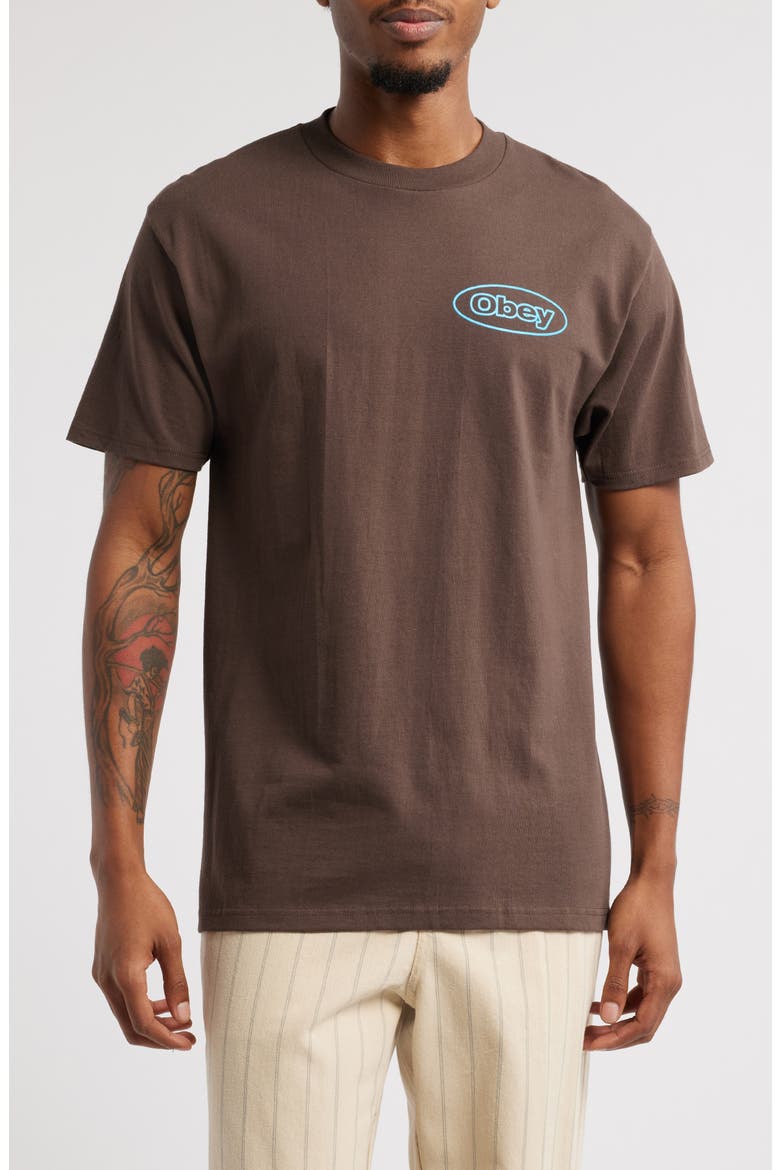 Reaction Graphic T-Shirt, Main, color, JAVA BROWN