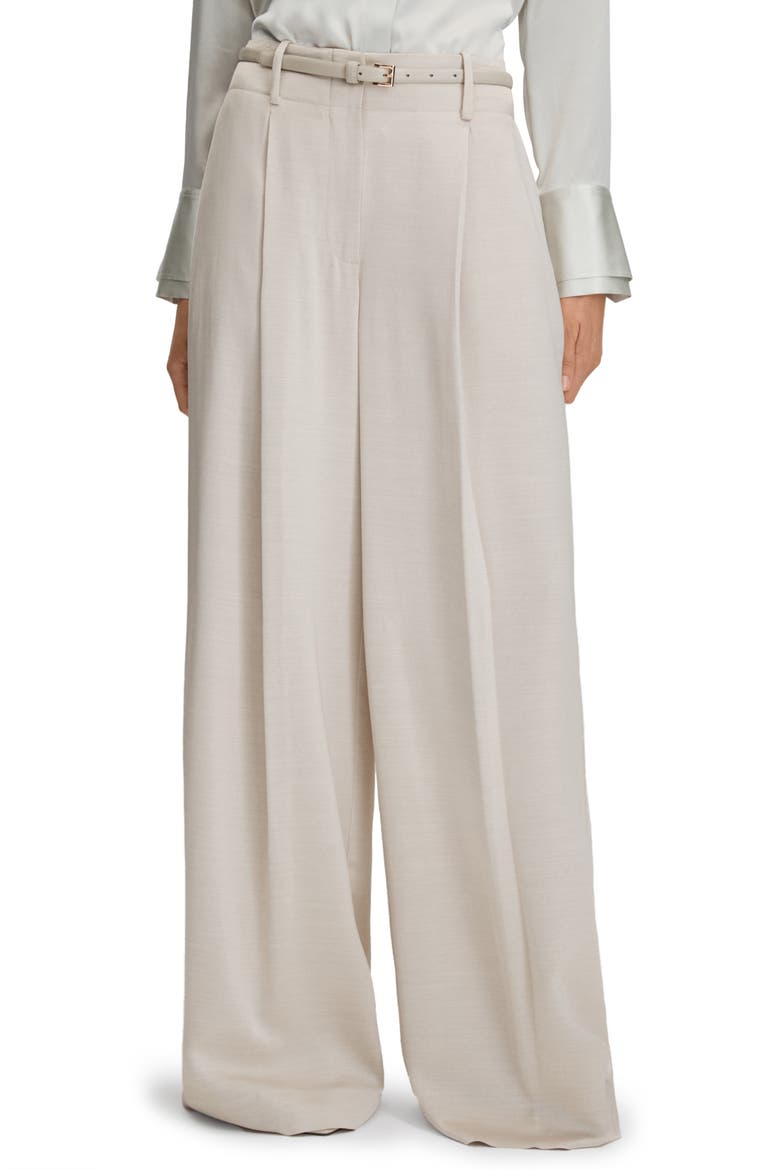 Isla High Waist Wide Leg Pants, Main, color, CHAMPAGNE