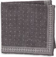 Eleventy Wool & Cotton Muslin Pocket Square