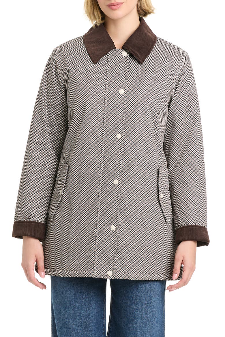 Water Resistant Barn Jacket, Alternate, color, MULTI MINI HOUNDSTOOTH