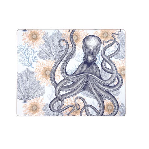 Ochre Octopus Hardboard Placemats, Set of 6