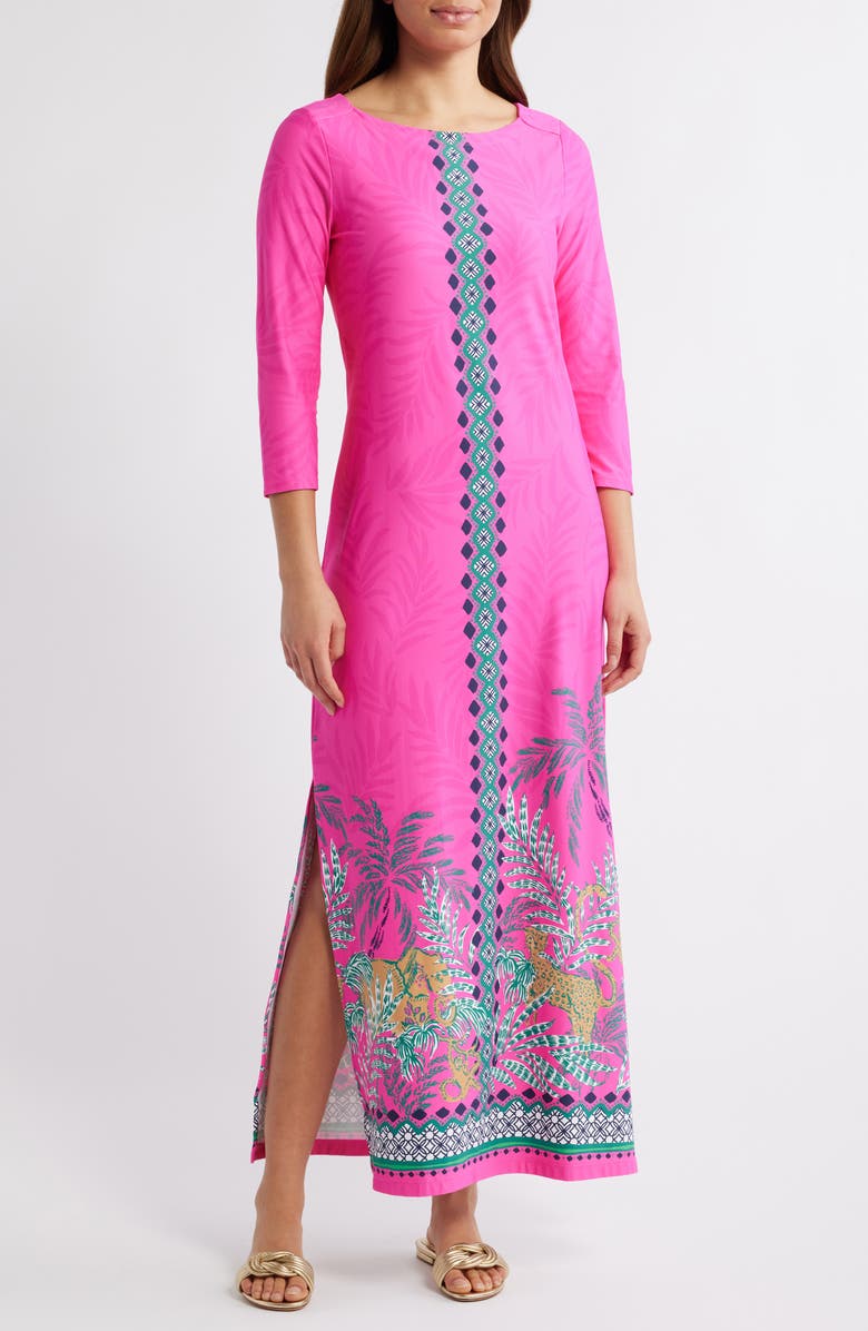 Lilly Pulitzer<sup>®</sup> Seralina Border Print Maxi Dress, Main, color, 