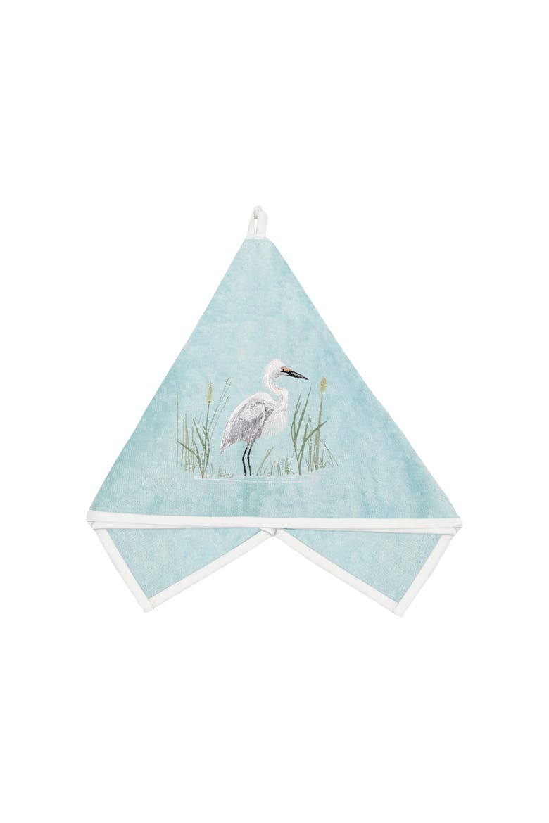 White Egret Terrycloth Guest Towel, Main, color, Blue