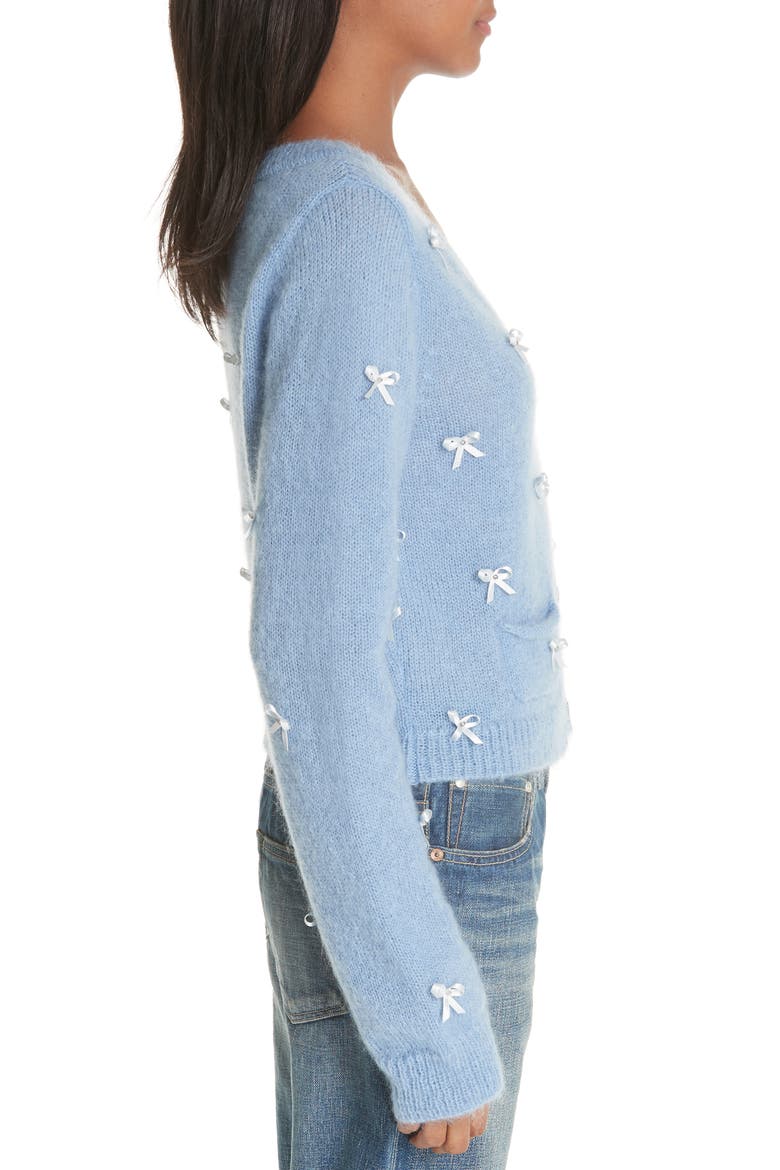 Petit Ribbon Cardigan, Alternate, color, BLUE BLUE