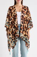 Vince Camuto Leopard Print Crinkle Topper