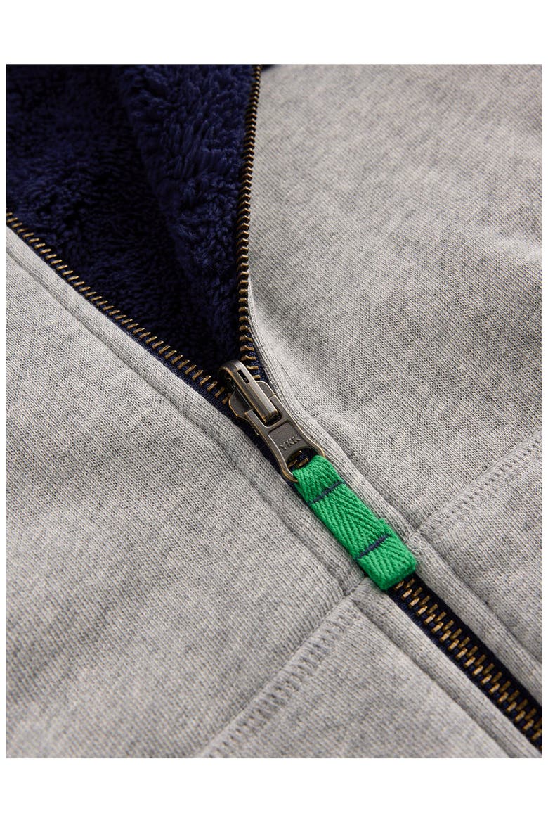 Kids' Reversible Fleece Full Zip Hoodie, Alternate, color, GREY MARL