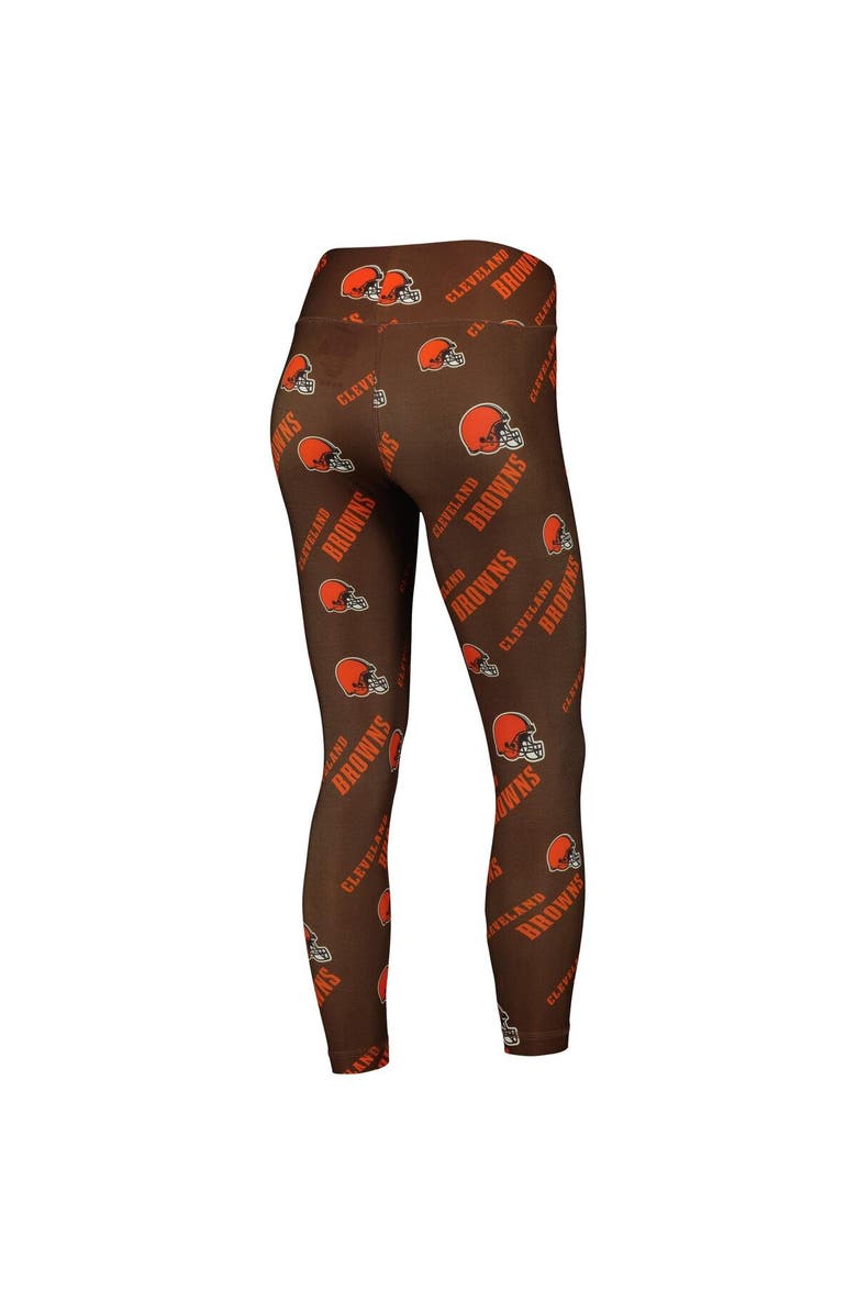 CONCEPTS SPORT Women's Concepts Sport Brown Cleveland Browns Breakthrough Allover Print Lounge Leggings, Alternate, color, Brown