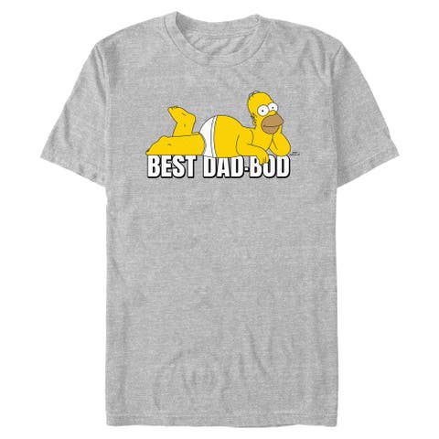 Men's The Simpsons Best Dad Bod Pose  Graphic T-Shirt