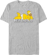 The Simpsons Men's The Simpsons Best Dad Bod Pose  Graphic T-Shirt