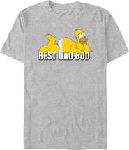 The Simpsons Men's The Simpsons Best Dad Bod Pose Graphic T-Shirt
