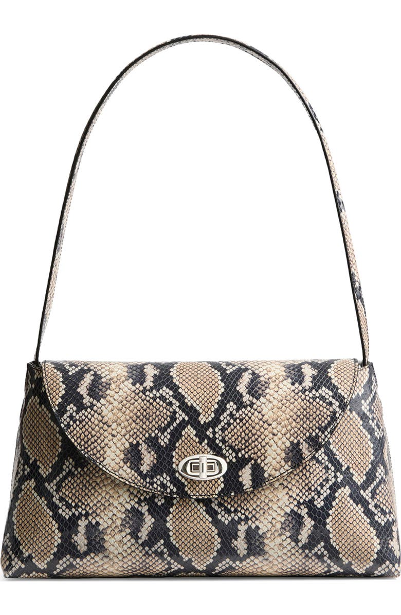 Altuzarra Loquette Python Embossed Leather Shoulder Bag, Main, color, Python