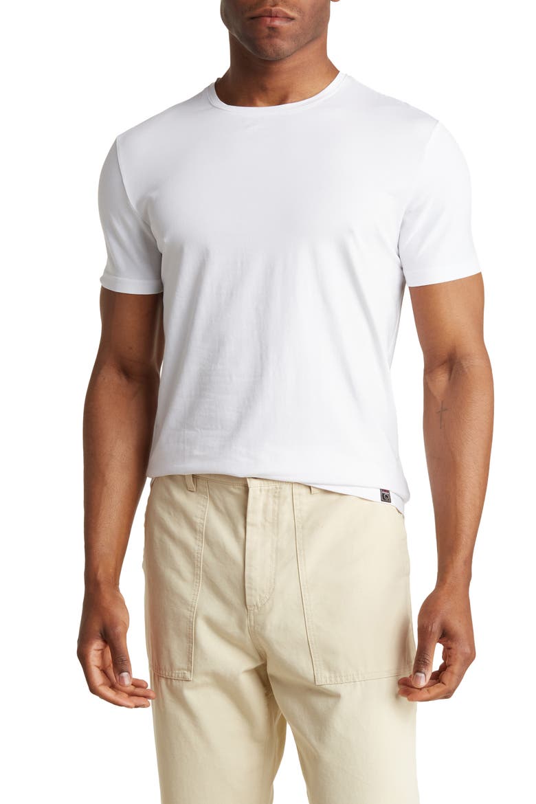 Solid Crewneck T-Shirt, Main, color, WHITE