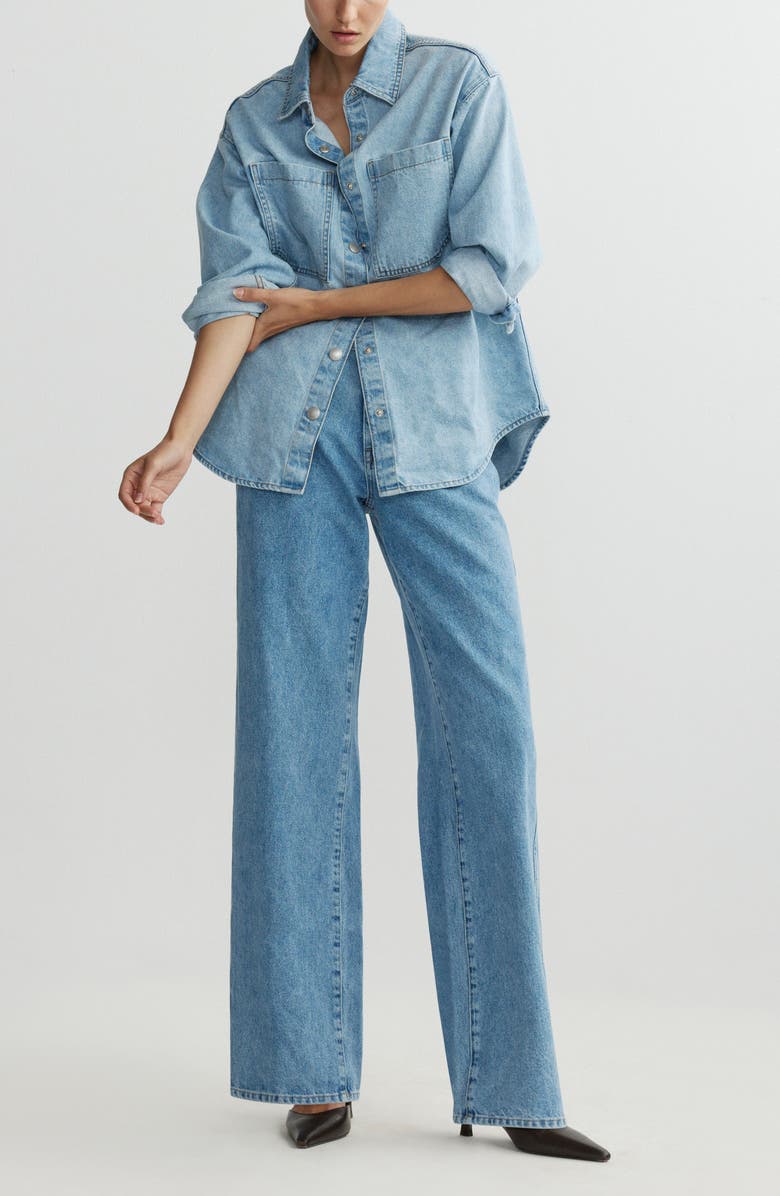 DL1961 Addison Snap Front Denim Overshirt, Alternate, color, 