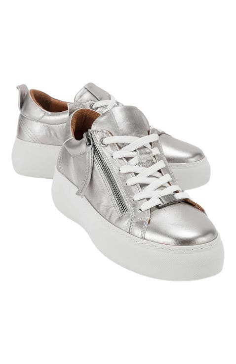 Allie Leather Zip Sneaker (Women)