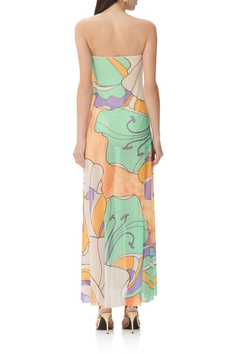 Alfie Floral Print Strapless Dress, Alternate, color, SCARF FLORAL