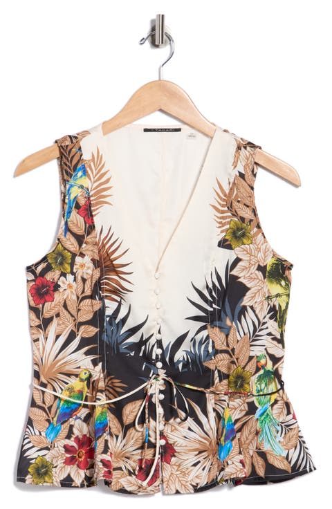 Floral Print Sleeveless Top