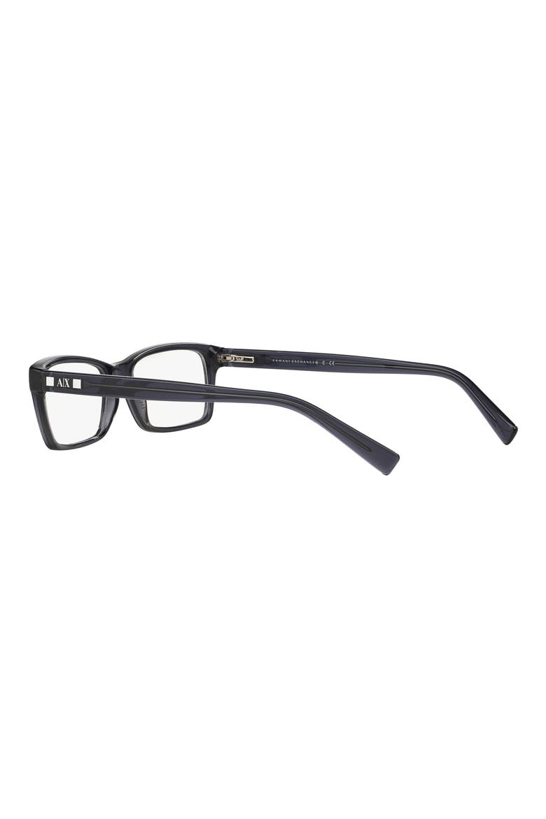 53mm Rectangular Optical Glasses, Alternate, color, TRANSPARENT GREY