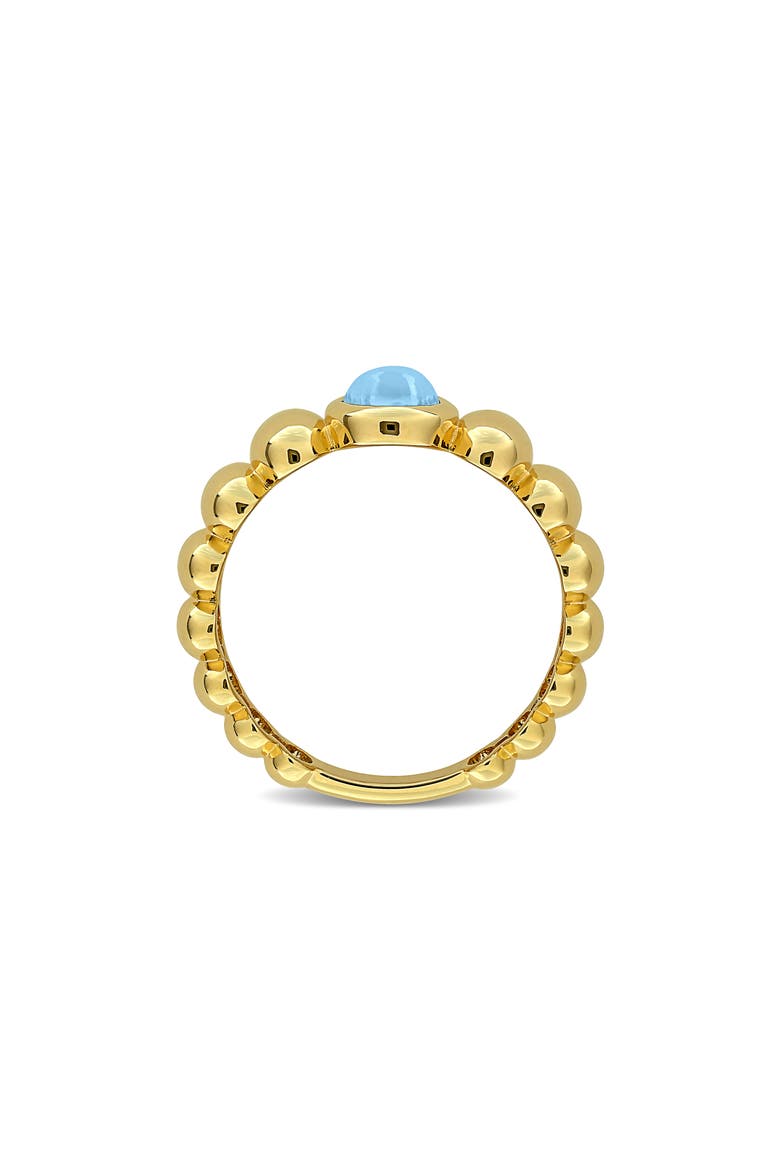 Oval Swiss Blue Topaz Cabochon Ring, Alternate, color, BLUE