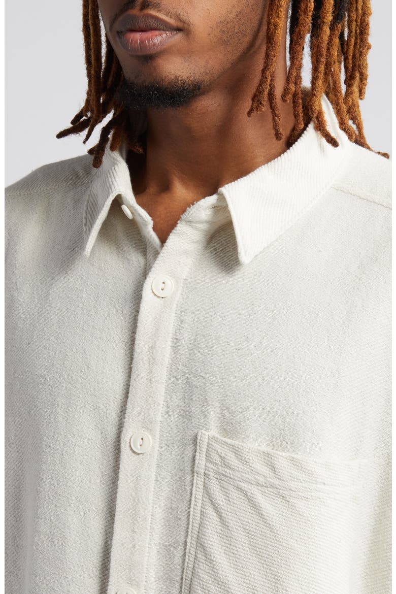 '90s Flannel Button-Up Shirt, Alternate, color, PEARL