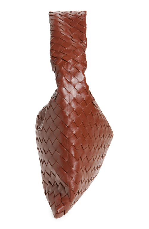 Bottega Veneta Small Hop Intrecciato Leather Hobo Bag In 2506 Sapele-muse Brass