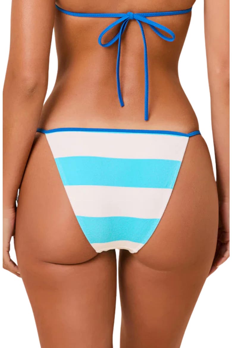 The Iris Striped Side Tie Bikini Bottoms, Alternate, color, AZUL