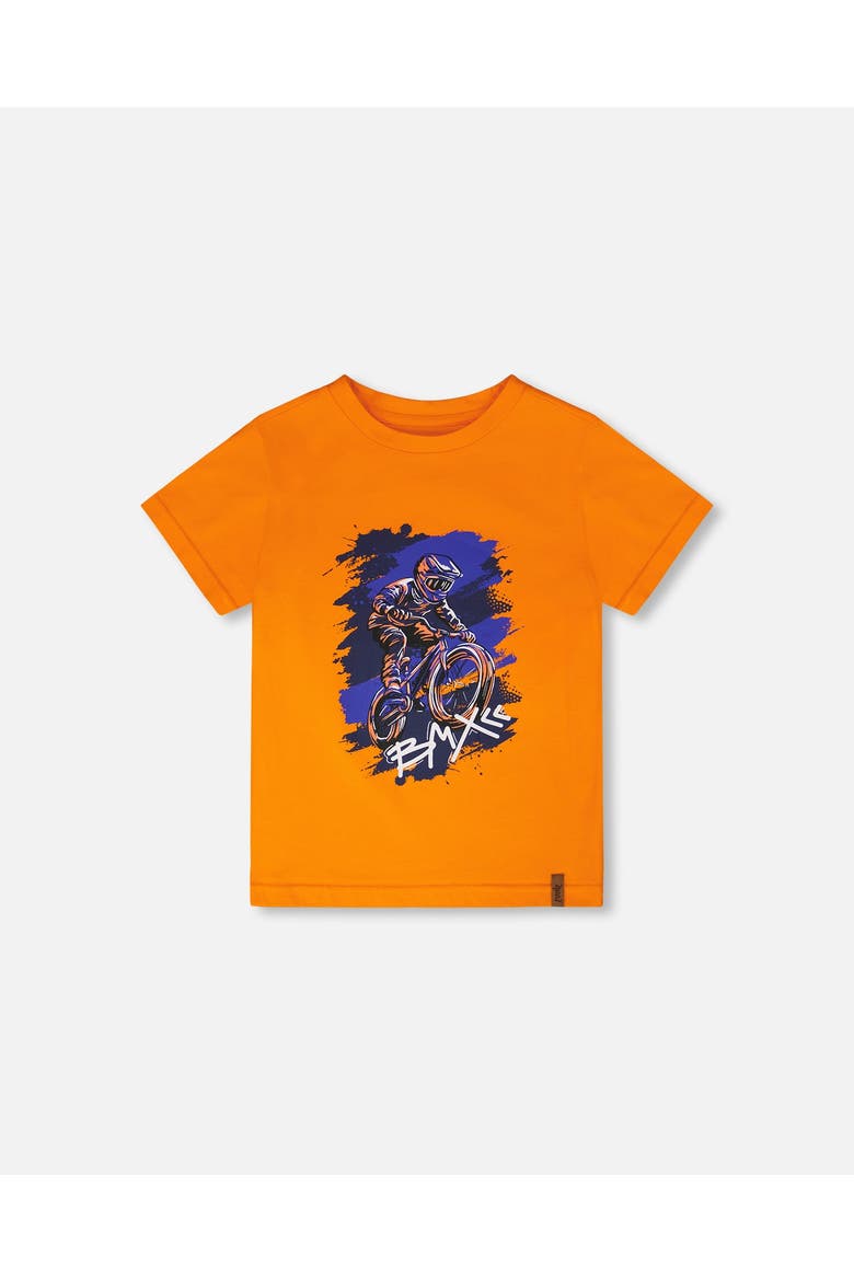 Organic Cotton Jersey Bmx T-Shirt, Main, color, Orange